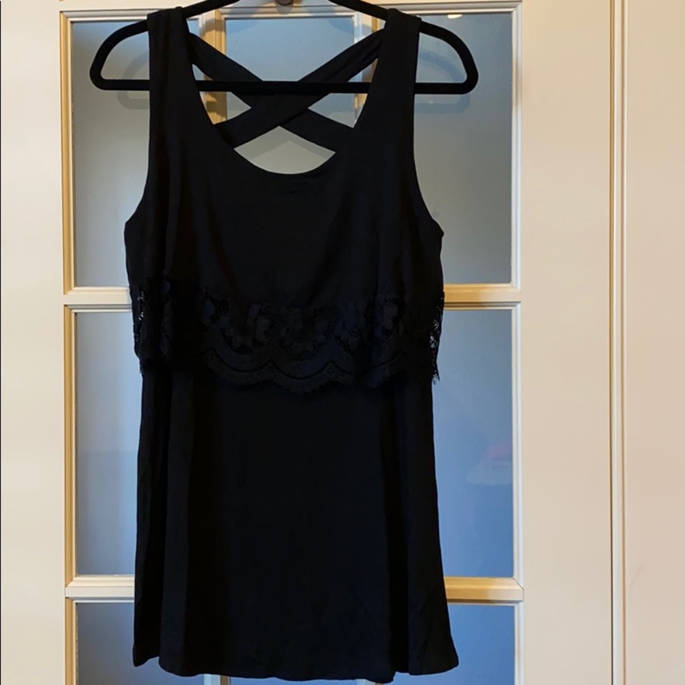 NWOT | ANTHROPOLOGIE ELLA MARA BLACK LACE TANK